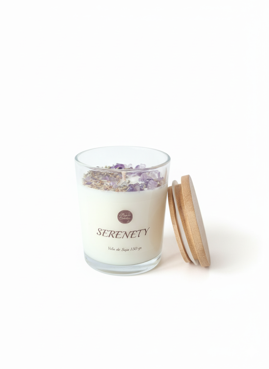 ✨Velas de soja con sentido 140 gr (Con piedras y hierbas)